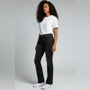 Judy Blue Los Angeles Women’s Jeans Size 3/26 SHORT Boot Cut Black Mid Rise